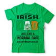1stIreland Ireland T-Shirt - Hawkins or Haughan Irish Family Crest Most Awesome Irish Dad 100% Cotton T-Shirt A7 | 1stIreland