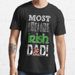 1stIreland Ireland T-Shirt - White or Whyte Irish Family Crest Most Awesome Irish Dad 100% Cotton T-Shirt A7 | 1stIreland
