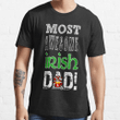 1stIreland Ireland T-Shirt - McQuillan Irish Family Crest Most Awesome Irish Dad 100% Cotton T-Shirt A7 | 1stIreland
