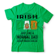 1stIreland Ireland T-Shirt - Minnitt Irish Family Crest Most Awesome Irish Dad 100% Cotton T-Shirt A7 | 1stIreland