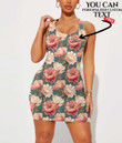 Women's Bodycon Dress - Floral Peony Rose Classic A7 | 1stIreland