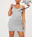 Women's Bodycon Dress - Houndstooth Pattern Style A7 | 1stIreland
