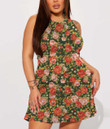 Women's Casual Sleeveless Dress - Luxury Peony Flowers A7