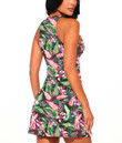 Women's Casual Sleeveless Dress - Pretty Pink Tropical Summer A7