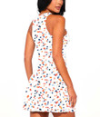 Women's Casual Sleeveless Dress - Colorful Dot Fashion for Women A7