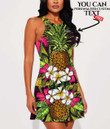 Women's Casual Sleeveless Dress - Tropical Flowers Jungle Leaves Paradise Flower. A7 | 1stIreland