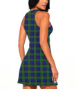 Women's Casual Sleeveless Dress - Campbell Modern Tartan A7