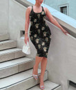 Women's Bodycon Dress - Trendy Bright Floral Pattern A7