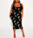 Women's Bodycon Dress - Trendy Bright Floral Pattern A7