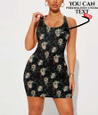 Women's Bodycon Dress - Trendy Bright Floral Pattern A7 | 1stIreland