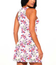 Women's Casual Sleeveless Dress - Beautiful Painting Flowers A7