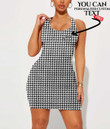 Women's Bodycon Dress - Houndstooth Caro Pattern Style A7 | 1stIreland
