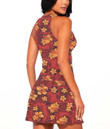 Women's Casual Sleeveless Dress - Hawaiian Tribal Elements And Hibiscus Flowers A7