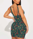 Women's Bodycon Dress - Cool Tropical Summer Leaves A7