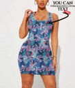Women's Bodycon Dress - Color Tropical Monstera And Palm Leaves A7 | 1stIreland