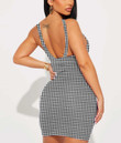 Women's Bodycon Dress - Houndstooth Pattern Fashion Style Never Out Of Date A7