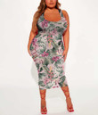Women's Bodycon Dress - Hibiscus Artwork For Fabrics A7