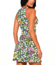 Women's Casual Sleeveless Dress - Girly Cute Flowers A7