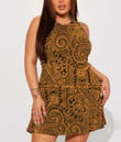 Women's Casual Sleeveless Dress - Ethnic Turtle And Shark Vintage A7