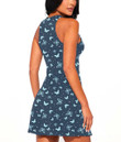 Women's Casual Sleeveless Dress - Beautiful Butterflies A7