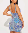 Women's Bodycon Dress - Moroccan Mega Gorgeous seamless A7