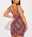 Women's Bodycon Dress - Tropical Seamless Retro Pattern A7