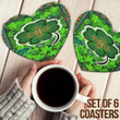 1stireland Coasters (Sets of 6) - Coasters Ireland Celtic Irish Shamrock A35