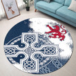 1stireland Round Carpet -  Round Carpet Scottish Celtic Cross A35