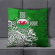 1stireland Pillow Covers -  Wales Celtic - Welsh Dragon Flag with Celtic Cross Pillow Covers | 1stireland
