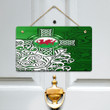 1stireland Hanging Door Sign - Hanging Door Sign Wales Celtic - Welsh Dragon Flag with Celtic Cross A35
