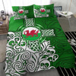 1stireland Bedding Set -  Bedding Set Wales Celtic - Welsh Dragon Flag with Celtic Cross A35