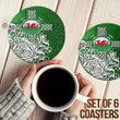 1stireland Coasters (Sets of 6) -  Wales Celtic - Welsh Dragon Flag with Celtic Cross Coasters | 1stireland
