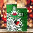 1stireland Candle Holder -  Wales Celtic - Welsh Dragon Flag with Celtic Cross Candle Holder | 1stireland

