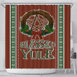 1stireland Shower Curtain -  Celtic Christmas Blessed Yule Pagan Shower Curtain | 1stireland
