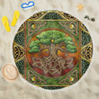 1stireland Beach Blanket -  Celtic Tree of Life Green Beach Blanket | 1stireland
