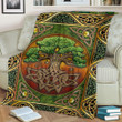 1stireland Premium Blanket -  Premium Blanket Celtic Tree of Life Green A35
