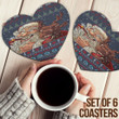 1stireland Coasters (Sets of 6) - Coasters Celtic Ugly Christmas Gangster Santa with Reindeer A35