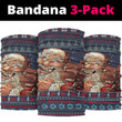 1stireland Bandana -  Celtic Ugly Christmas Gangster Santa with Reindeer Bandana | 1stireland
