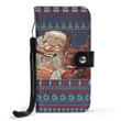 1stireland Wallet Phone Case -  Wallet Phone Case Celtic Ugly Christmas Gangster Santa with Reindeer A35