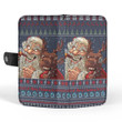 1stireland Wallet -  Celtic Ugly Christmas Gangster Santa with Reindeer Wallet Phone Case | 1stireland
