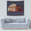 1stireland Tapestry -  Tapestry Celtic Ugly Christmas Gangster Santa with Reindeer A35