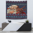 1stireland Tapestry -  Celtic Ugly Christmas Gangster Santa with Reindeer Tapestry | 1stireland
