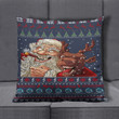 1stireland Pillow Covers -  Celtic Ugly Christmas Gangster Santa with Reindeer Pillow Covers | 1stireland
