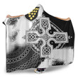 1stireland Hooded Blanket - Hooded Blanket Cornwall Cornish Flag With Celtic Cross A35
