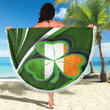 1stireland Beach Blanket -  Beach Blanket Ireland Celtic and Three Clover Leaf A35