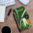 1stireland Wallet Phone Case -  Wallet Phone Case Ireland Celtic and Three Clover Leaf A35