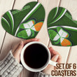 1stireland Coasters (Sets of 6) - Coasters Ireland Celtic and Three Clover Leaf A35