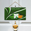 1stireland Hanging Door Sign - Hanging Door Sign Ireland Celtic and Three Clover Leaf A35