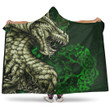 1stireland Hooded Blanket -  Ireland Celtic Flag Dragon & Claddagh Cross Hooded Blanket | 1stireland
