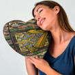 1stireland Heart Shaped Pillow - Heart Shaped Pillow Ireland Celtic Ireland Coat Of Arms With Celtic Compass A35